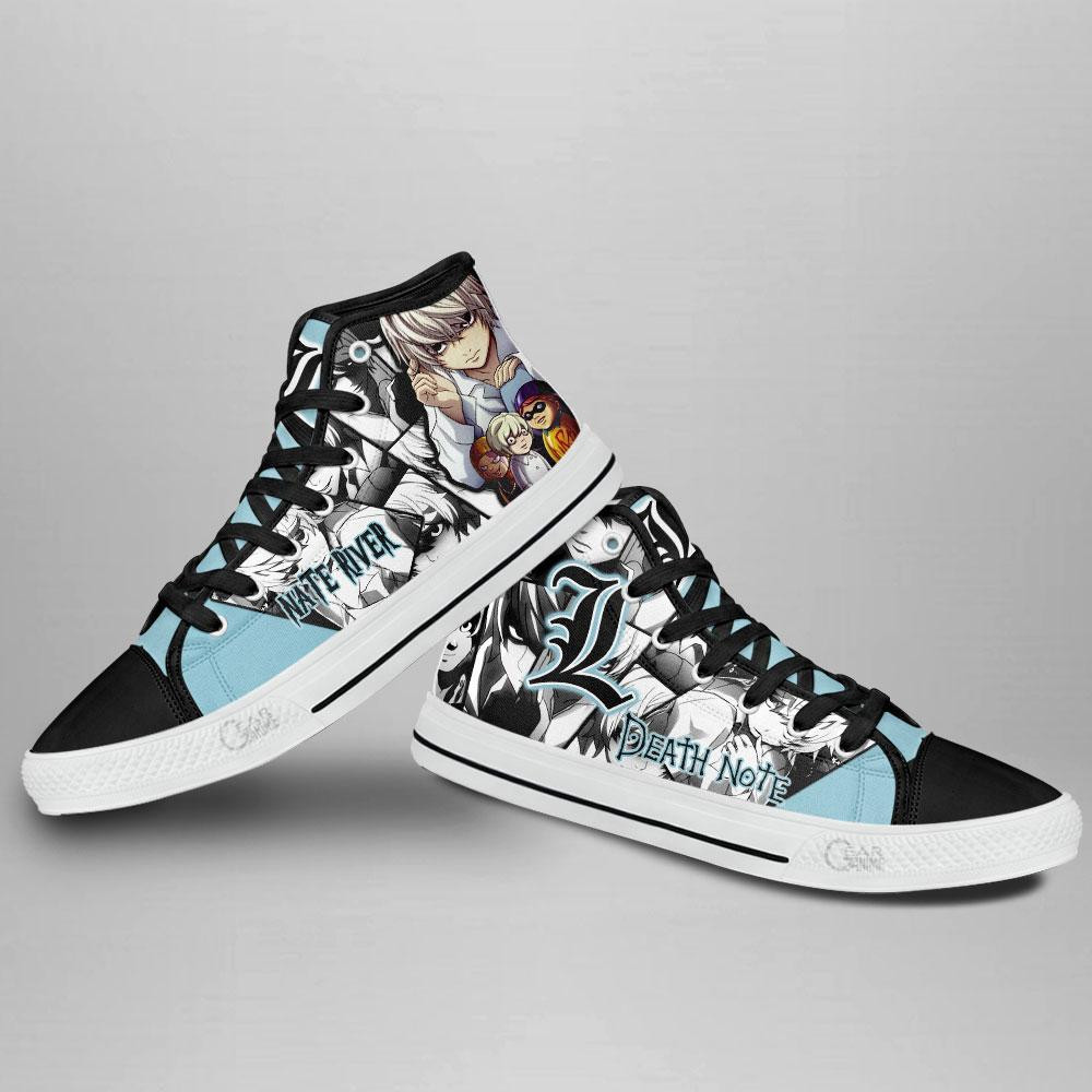 Nate River Near High Top Shoes Custom Death Note Anime Sneakers