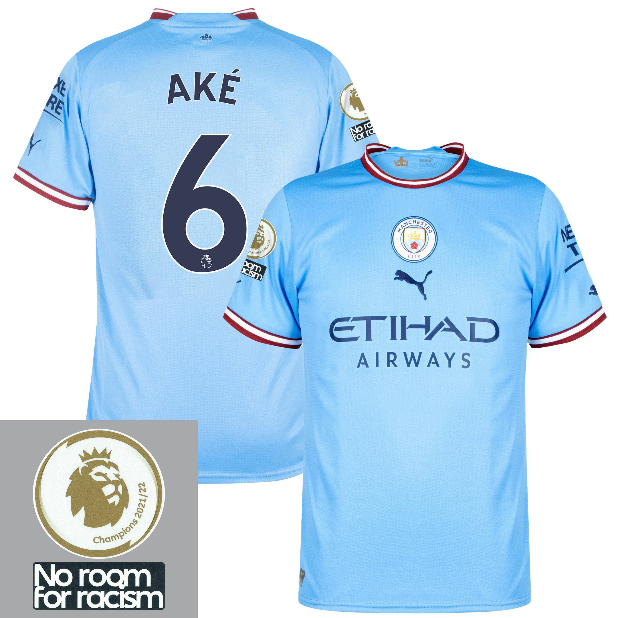 Nathan Aké 6 Manchester City 2022-2023 Home Men Jersey – Sky Blue