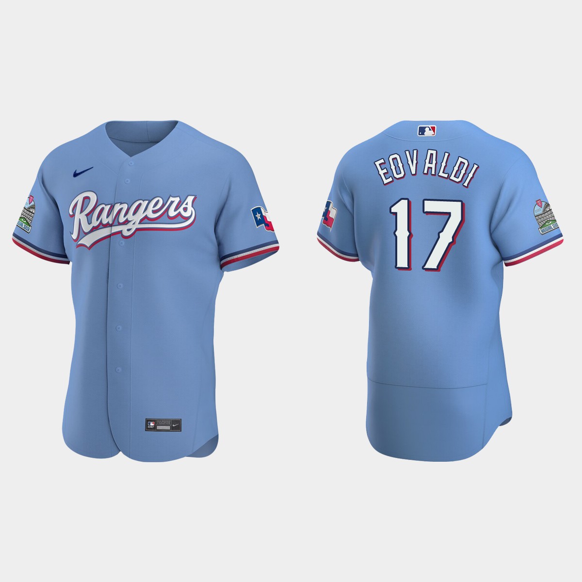 Nathan Eovaldi Texas Rangers Alternate Jersey - Light Blue