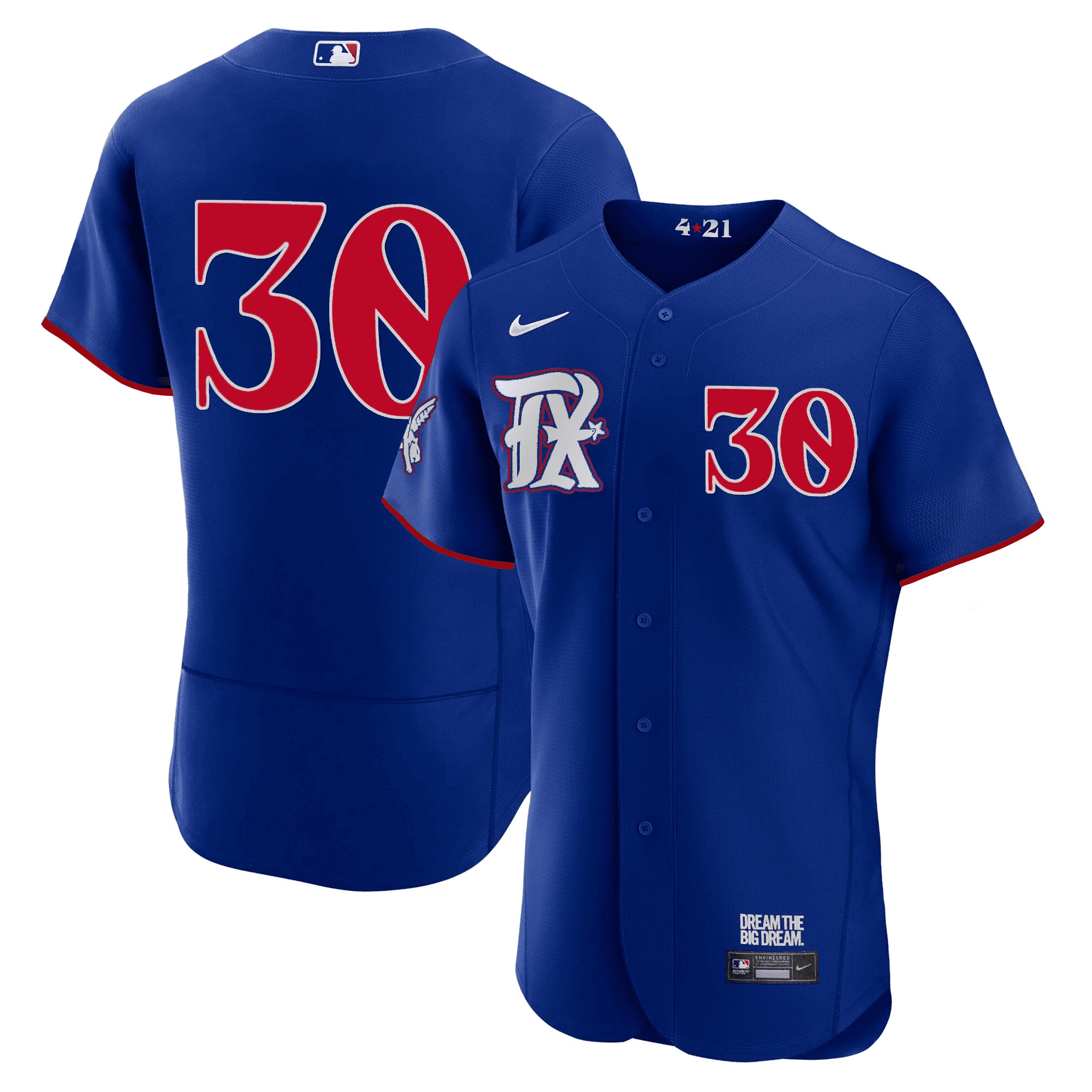 Nathaniel Lowe Men's Texas Rangers 2023 City Connect Collection Flex Royal Jersey - All Stitched