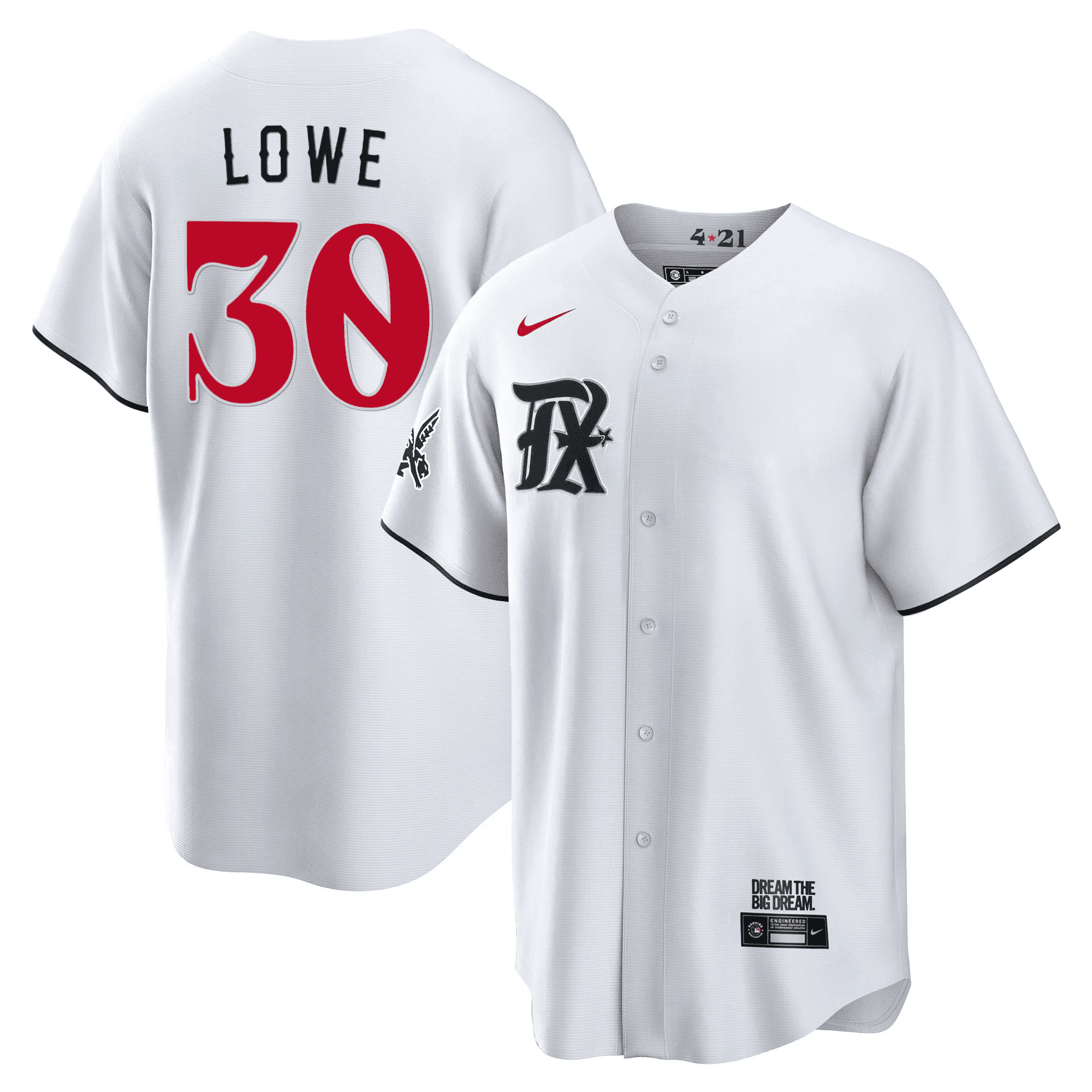 Nathaniel Lowe Men's Texas Rangers 2023 City Connect Collection V2 Cool White Jersey - All Stitched