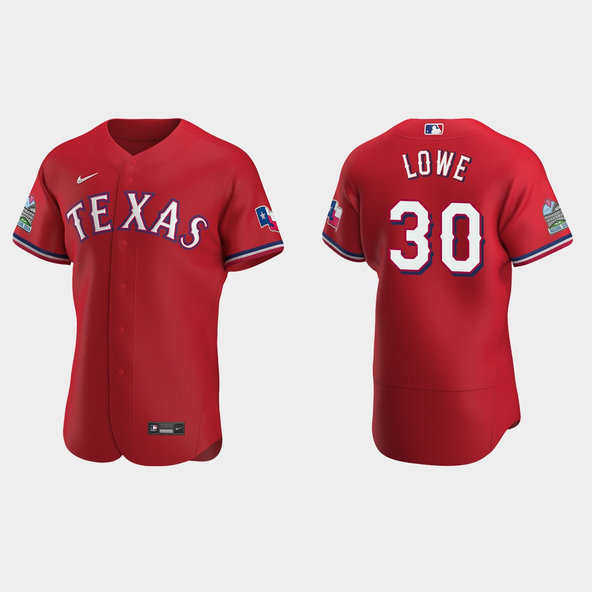 Nathaniel Lowe Texas Rangers Alternate Jersey - Scarlet