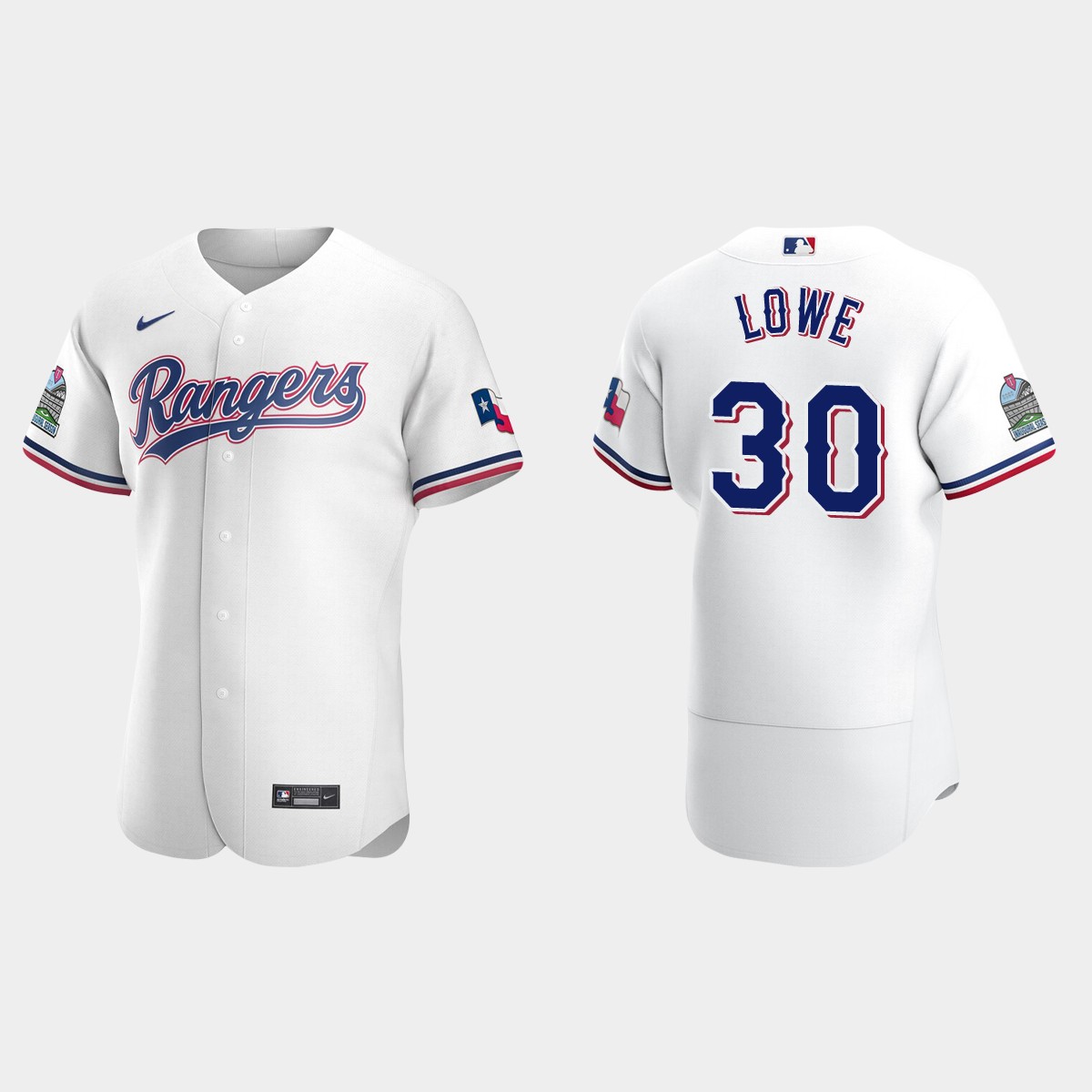 Nathaniel Lowe Texas Rangers Home Jersey - White