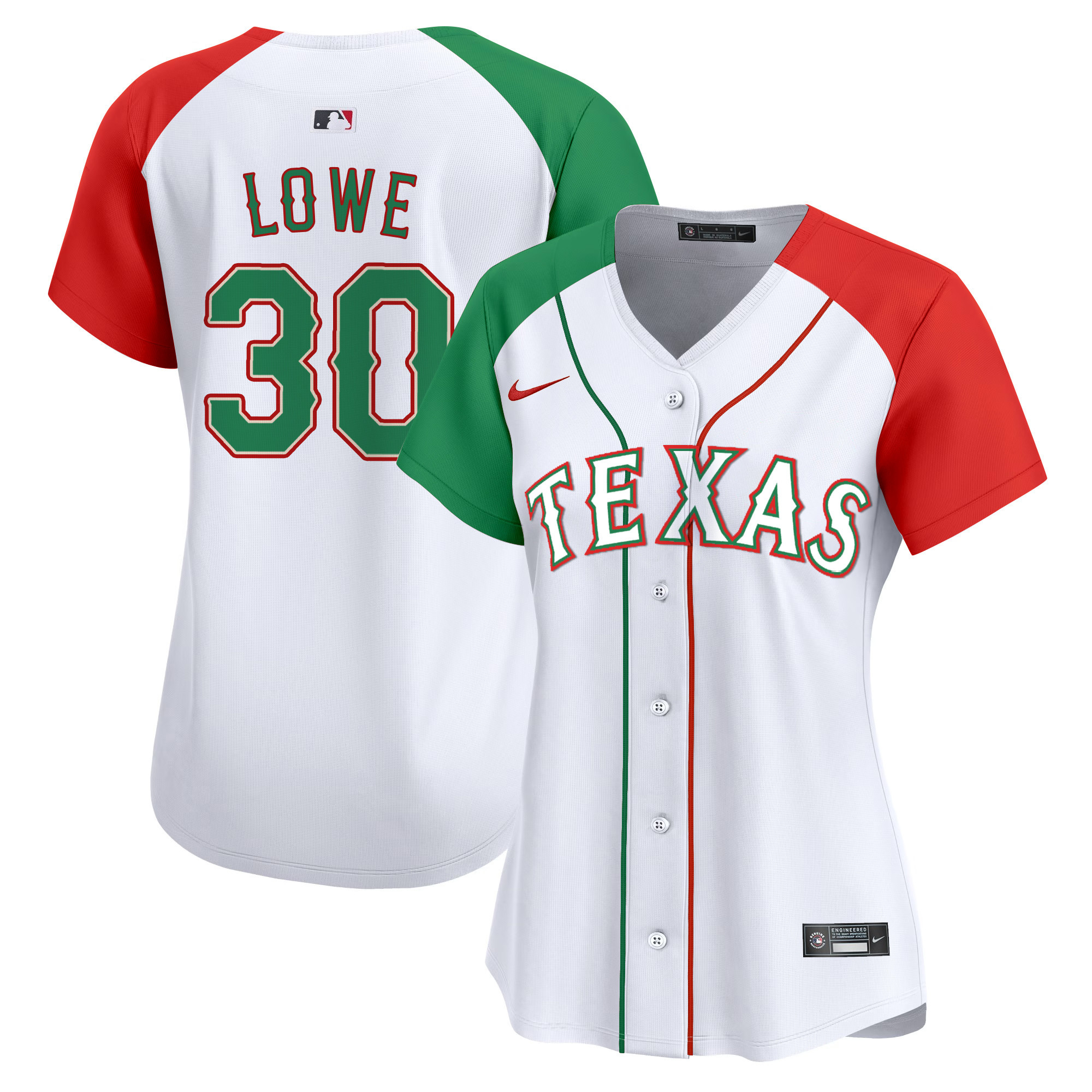 Nathaniel Lowe Women's Texas Rangers Mexico Vapor Premier Limited Alternate Jersey - All Stitched