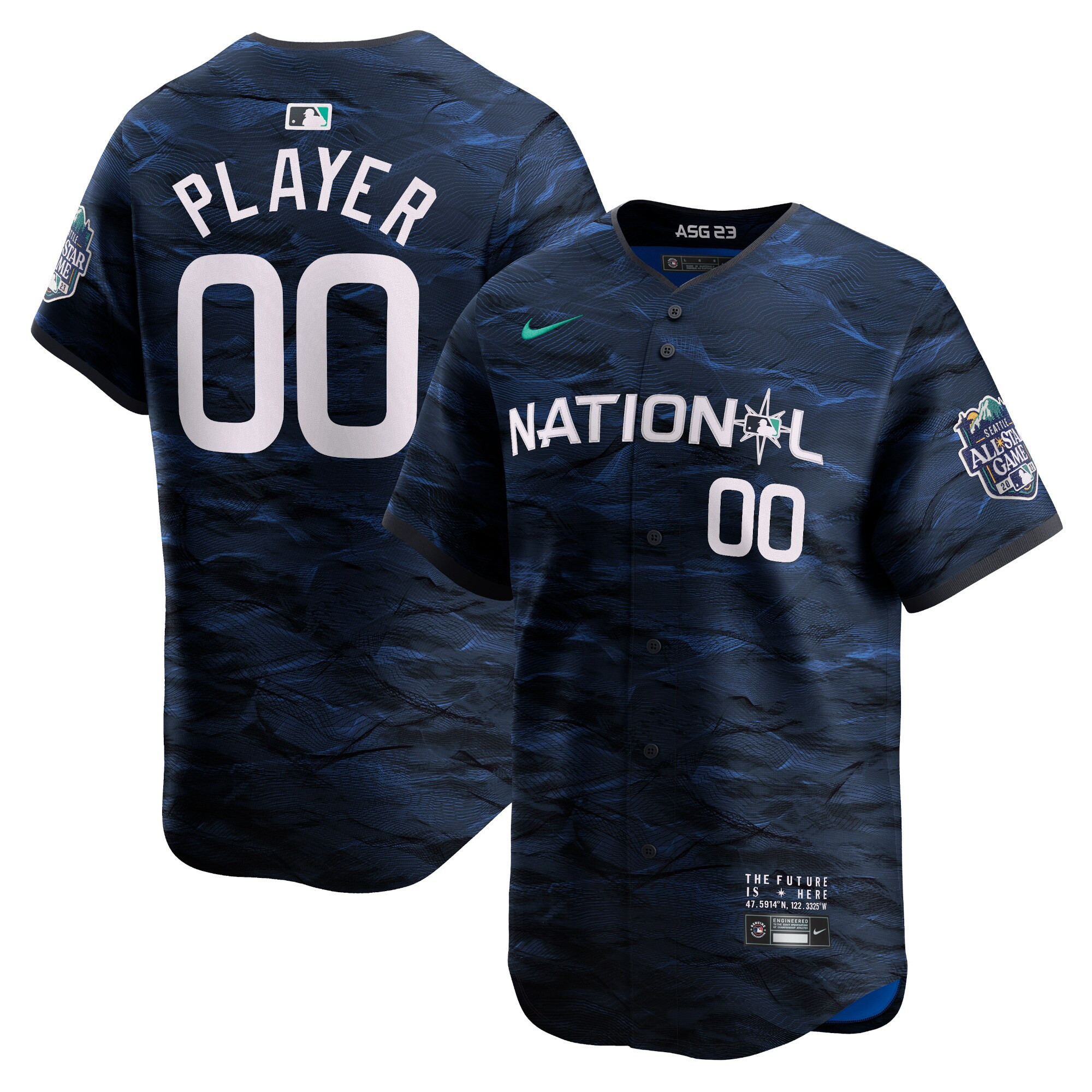 National League 2023 All-Star Game Royal Custom Cool Base Jersey - All Stitched