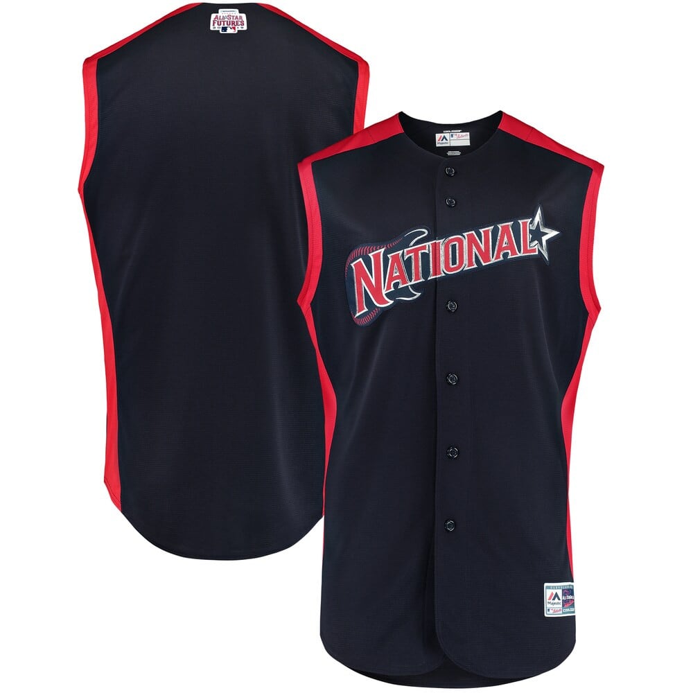 National League Majestic 2019 MLB All-Star Futures Game Stitched Jersey – Navy/Red