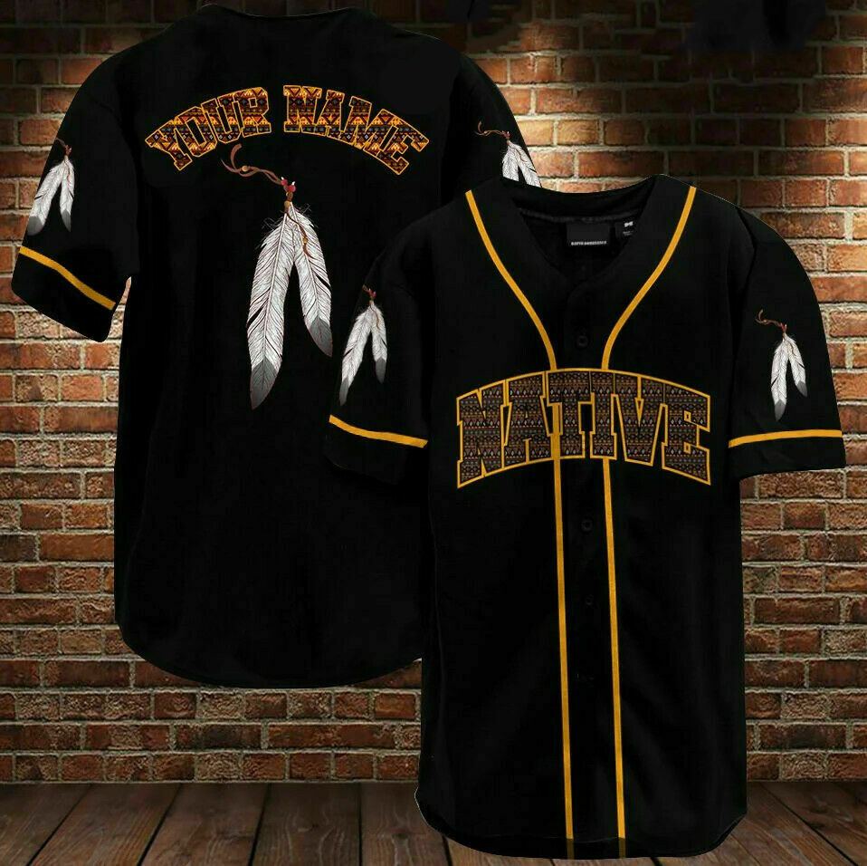 Native Native Black BaseBall Jersey