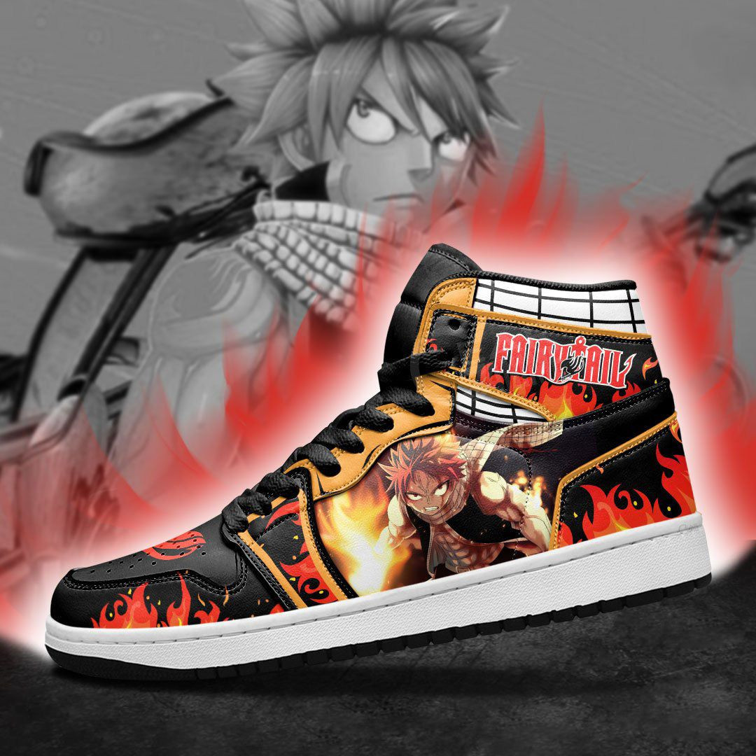 Natsu Dragneel Fairy Tail Anime 1 High Top Air Jordan Sneaker, Air Jordan Hightop