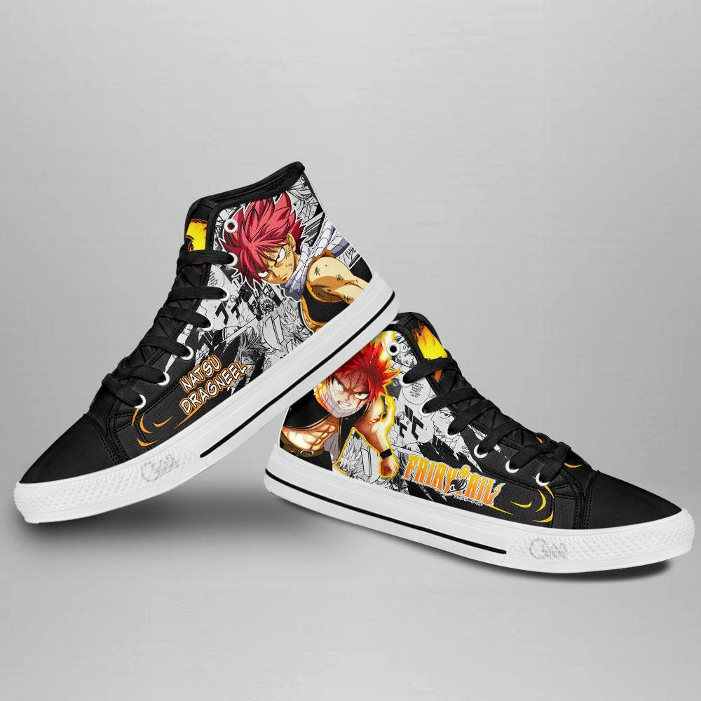 Natsu Dragneel High Top Shoes Custom Fairy Tail Anime Sneakers
