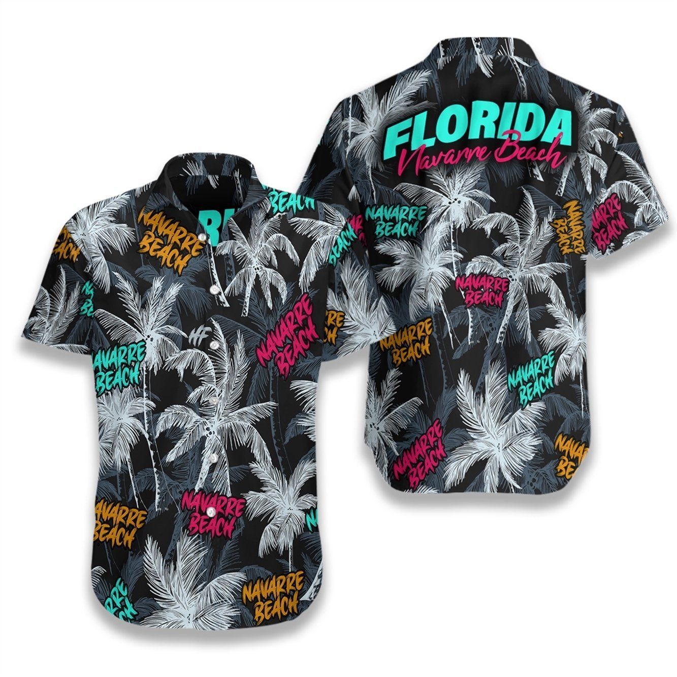 Navarre Beach Coconut Tree Seamless Ez02 0307 Hawaiian Shirt