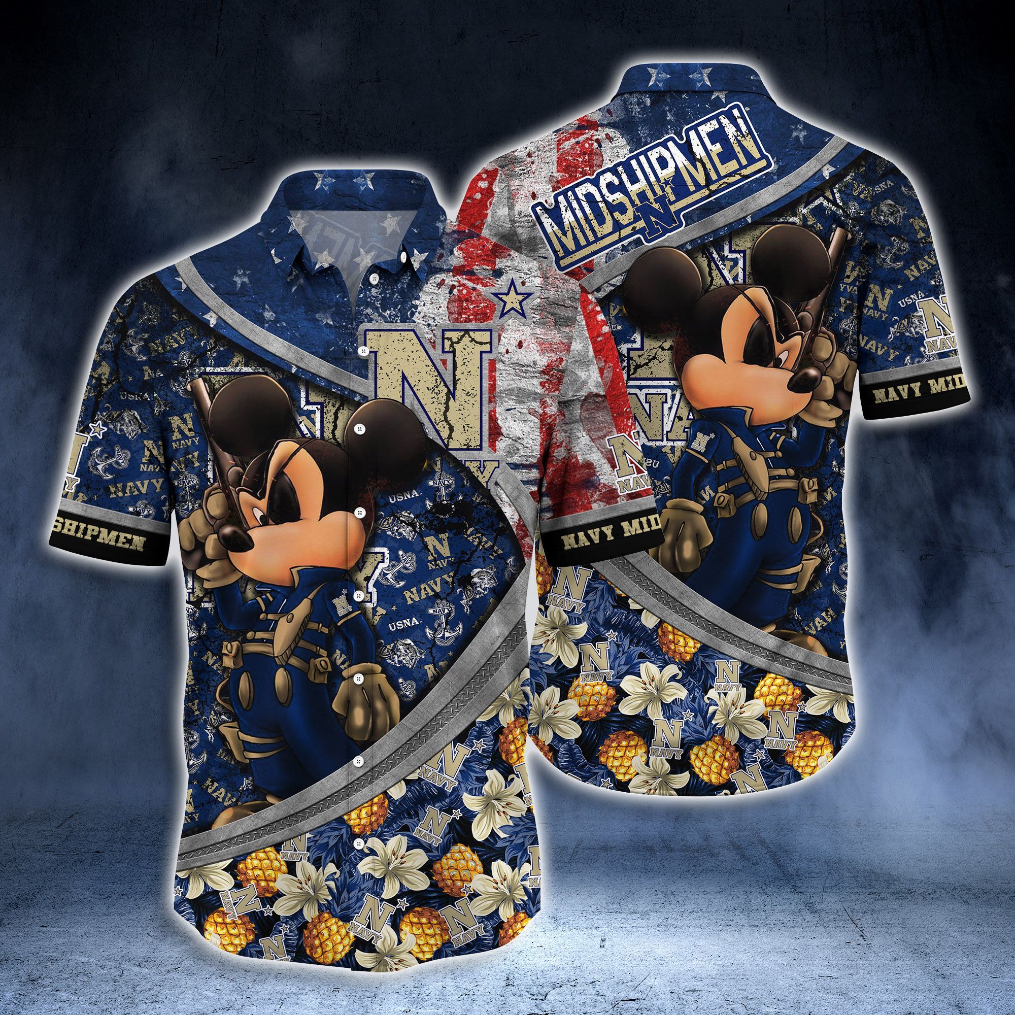 Navy Midshipmen NCAA -Hawaii Shirt Style Hot Trending