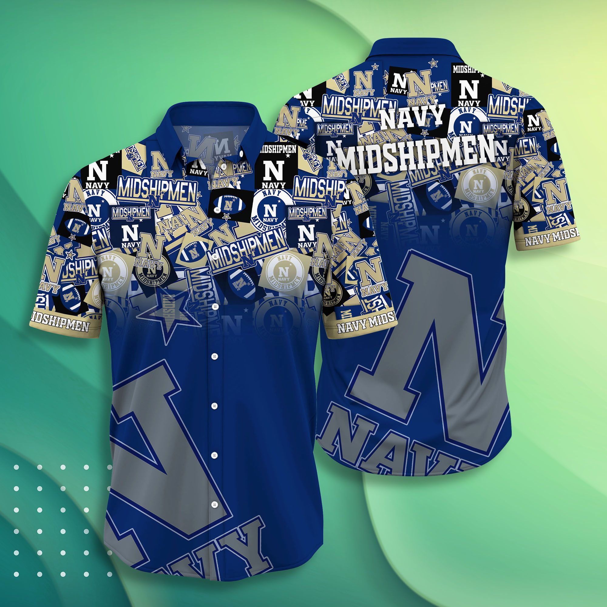 Navy Midshipmen NCAA -Hawaii Shirt Style Hot Trending Summer-Hawaiian NACC