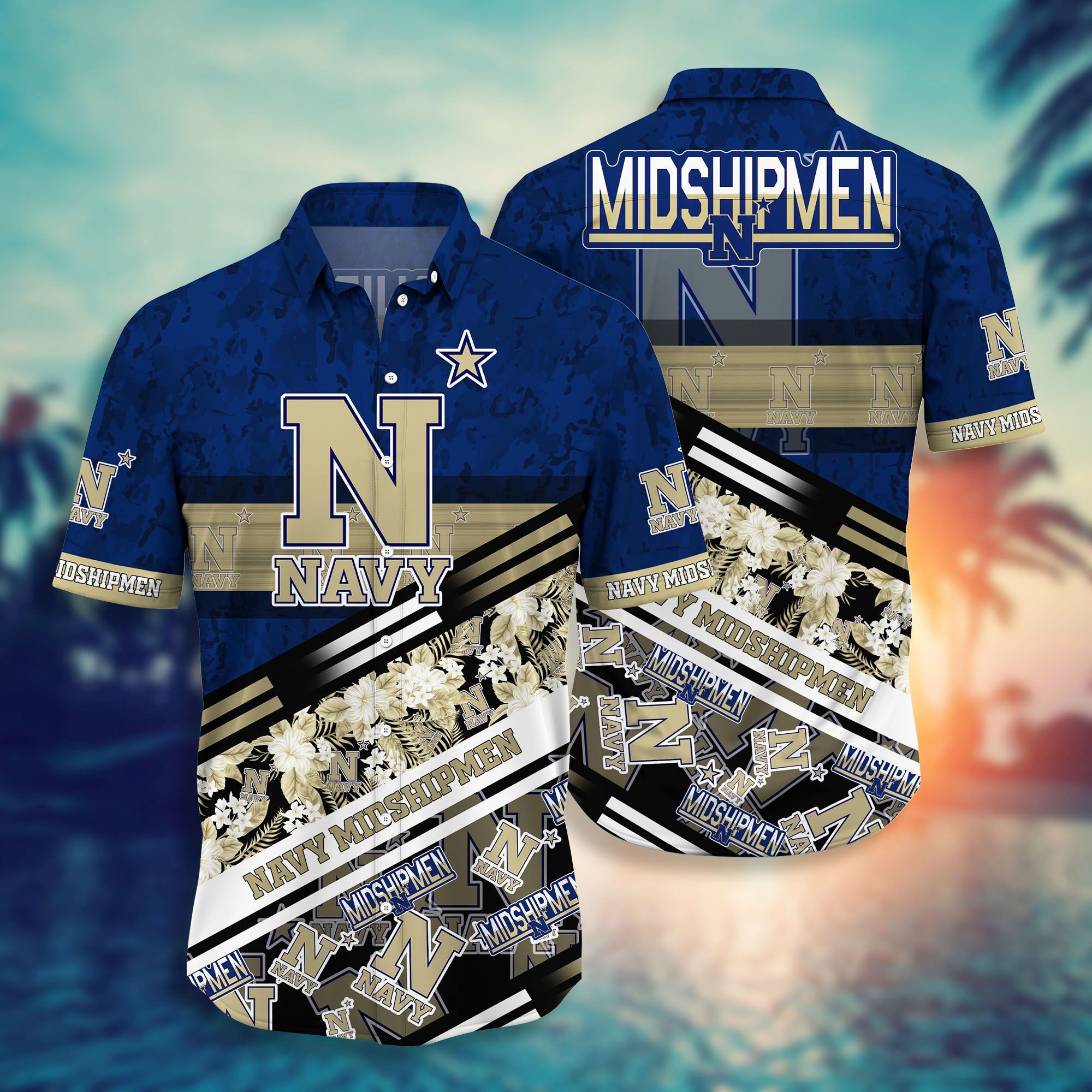 Navy Midshipmen NCAA -Hawaii Shirt Style Hot Trending Summer-Hawaiian