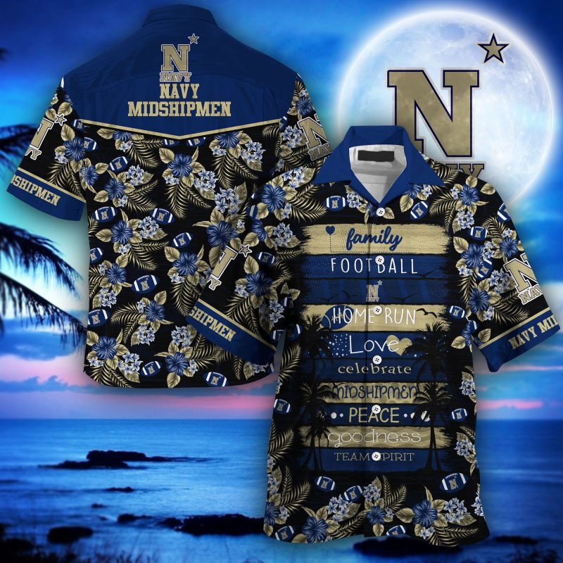 Navy Midshipmen NCAA Hawaiian Shirt