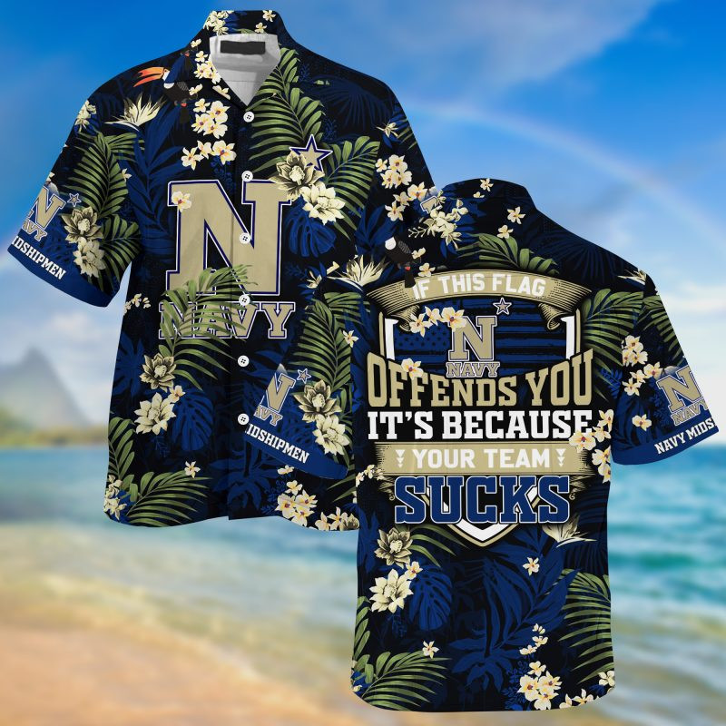 Navy Midshipmen NCAA Summer – Hawaii Shirt For This Season – Gift For Sport Lovers With Tropical Patterns