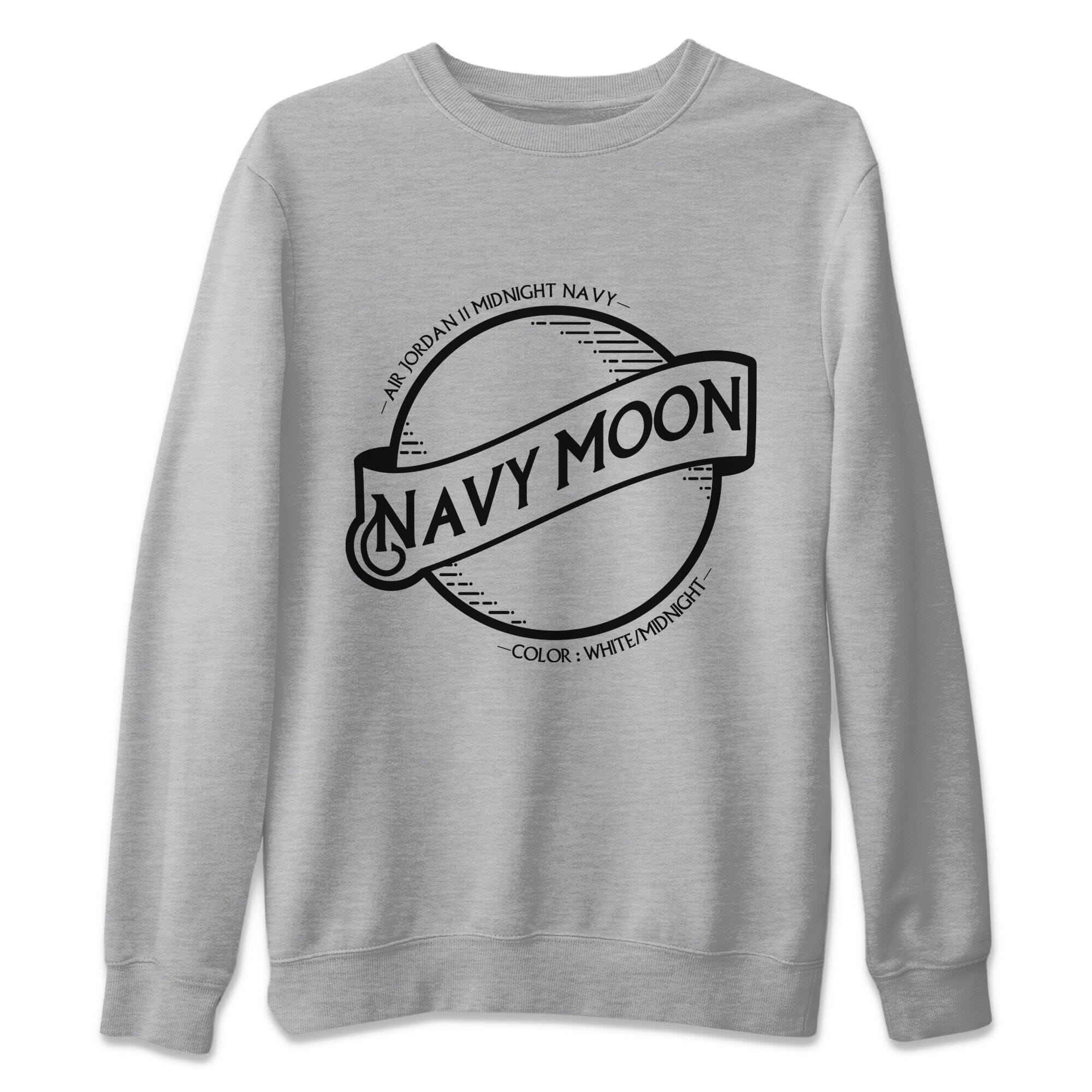 Navy Moon Unisex Sweater – Air Jordan 11 Midnight Navy, Sneakers Matching Sweater