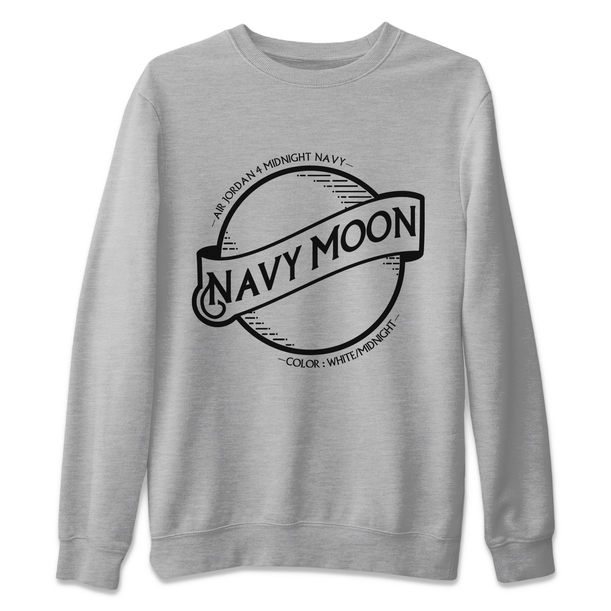 Navy Moon Unisex Sweater – Air Jordan 4 Midnight Navy, Sneakers Matching Sweater