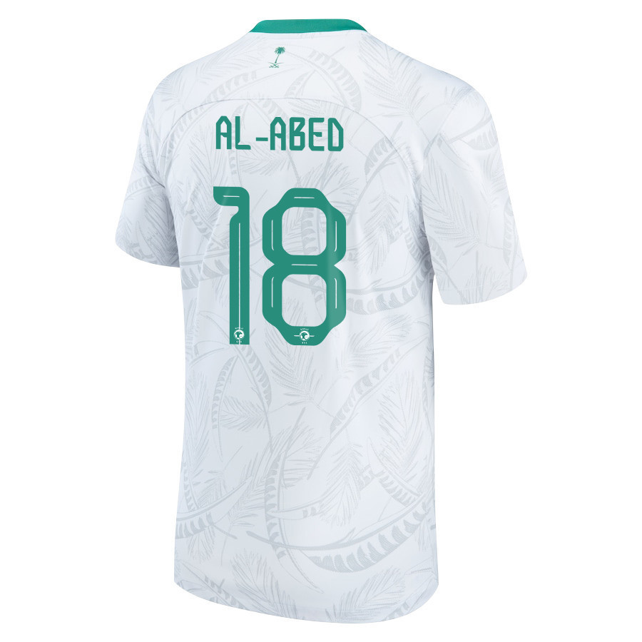 Nawaf Al-Abed 18 Saudi Arabia National Team FIFA World Cup Qatar 2022 Patch Men Soccer Jersey – Home