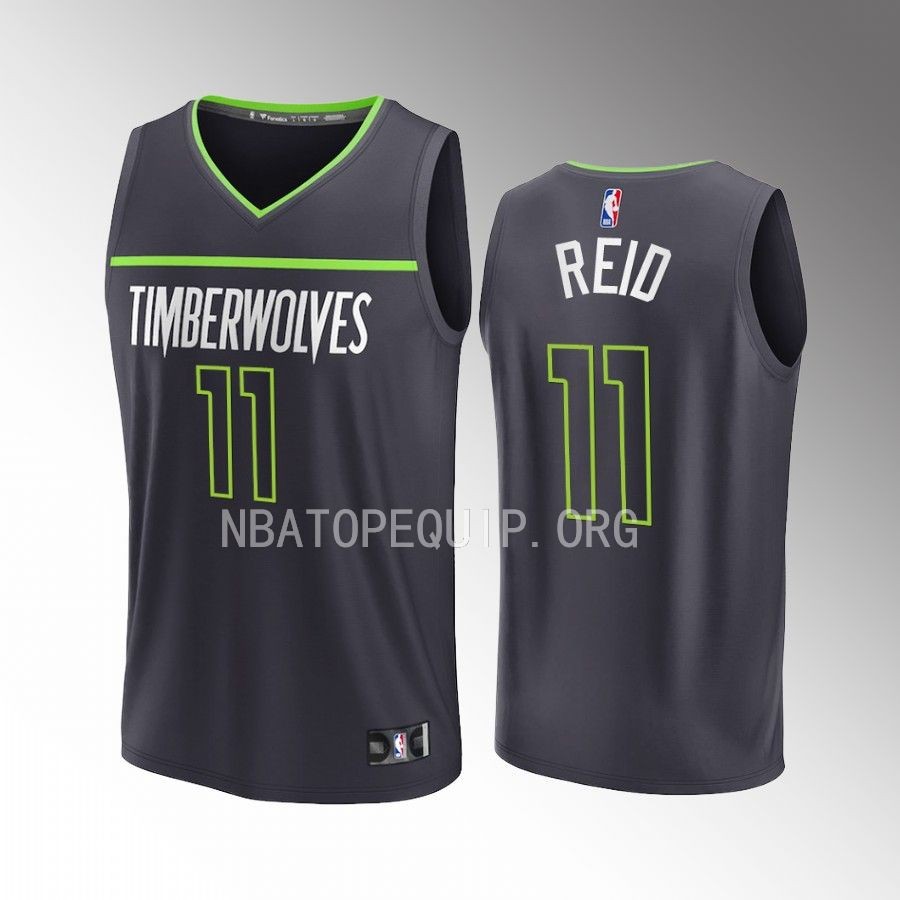Naz Reid Timberwolves #11 Anthracite Jersey Fast Break Fast Break Player 2022-23 Statement Edition
