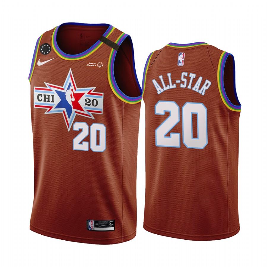 NBA Cares 2020 Special Olympics Unified Game Brown Jersey Honor Kobe All-Star