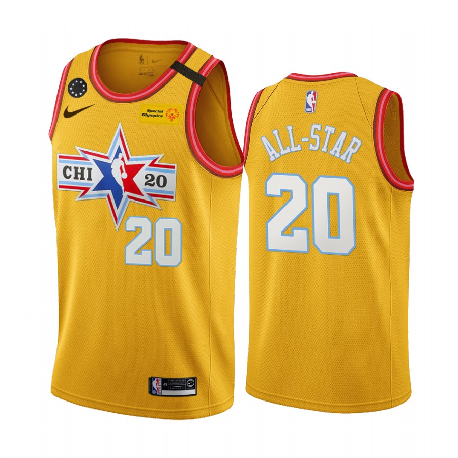 NBA Cares 2020 Special Olympics Unified Game Yellow Jersey Honor Kobe All-Star
