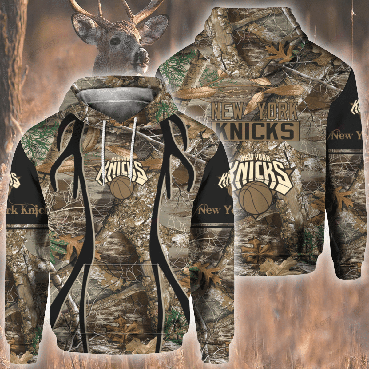 NBA New York Knicks Hunting 3D Hoodie Gift For Fans