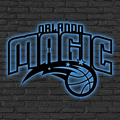 NBA Orlando Magic Logo RGB Led Lights Metal Wall Art