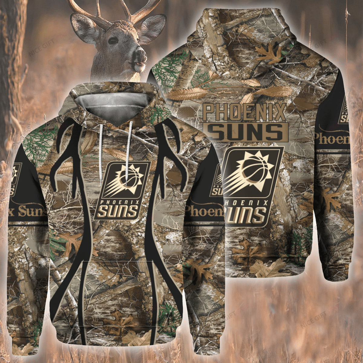 NBA Phoenix Suns Hunting 3D Hoodie Gift For Fans