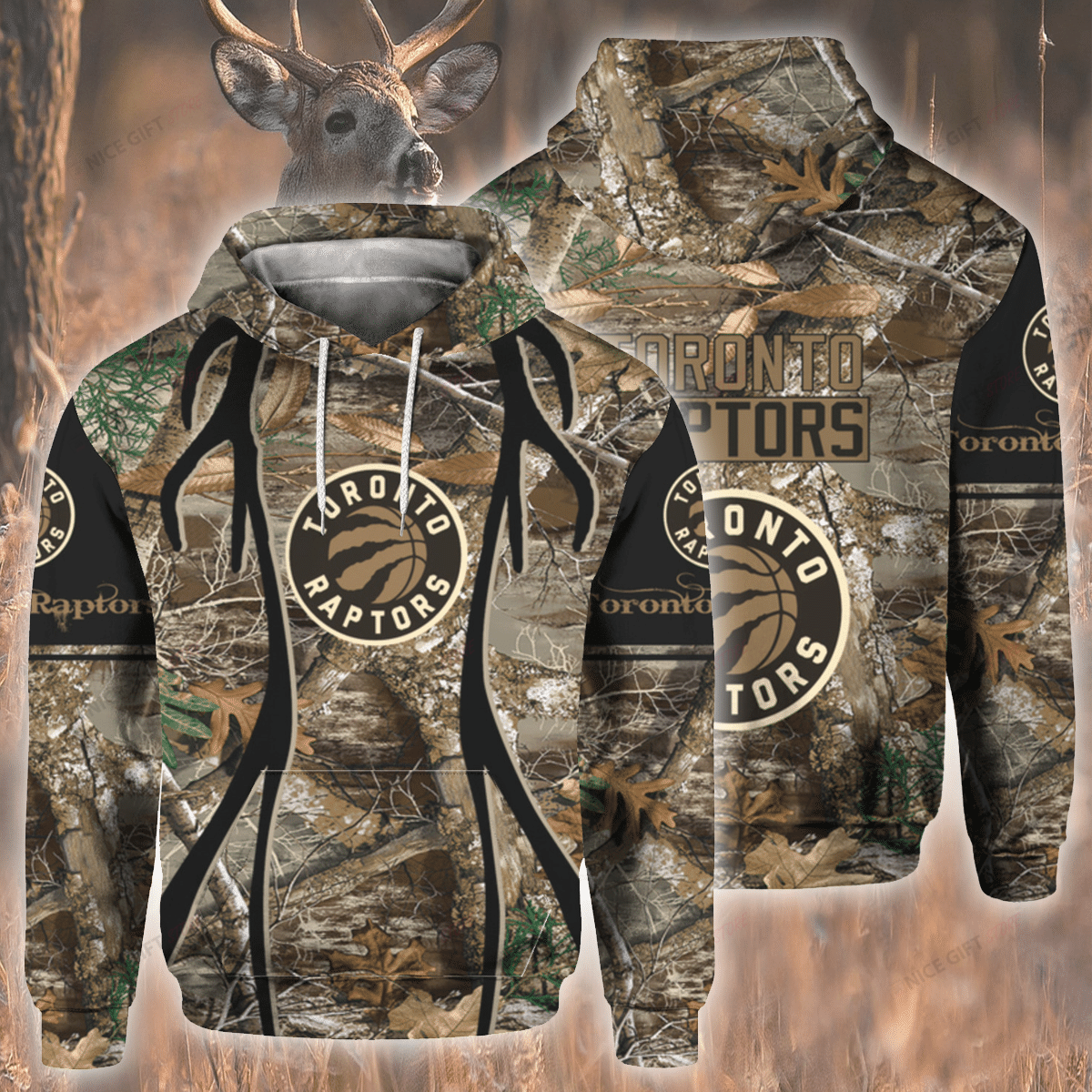 NBA Toronto Raptors Hunting 3D Hoodie Gift For Fans