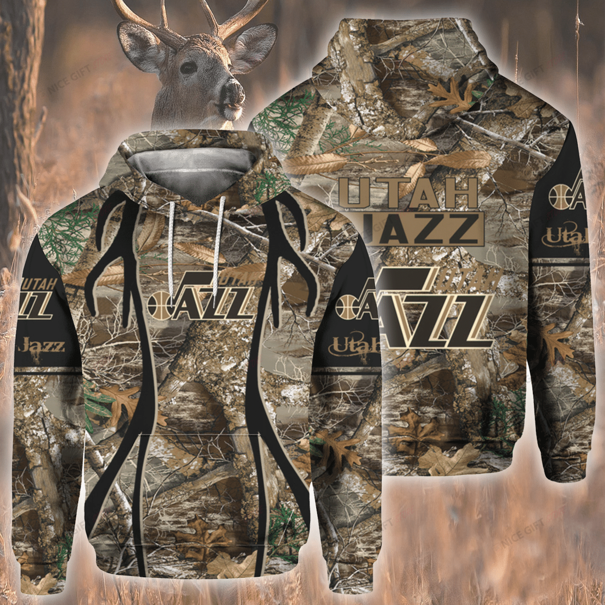 NBA Utah Jazz Hunting 3D Hoodie Gift For Fans