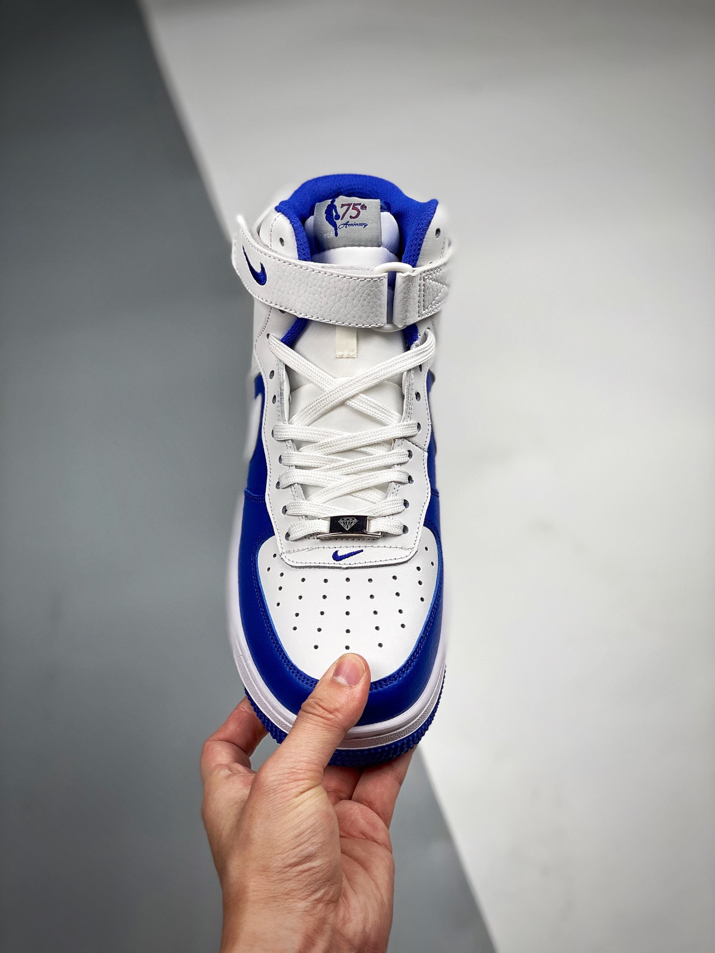 NBA x Nike Air Force 1 High “75th Anniversary” Royal White For Sale