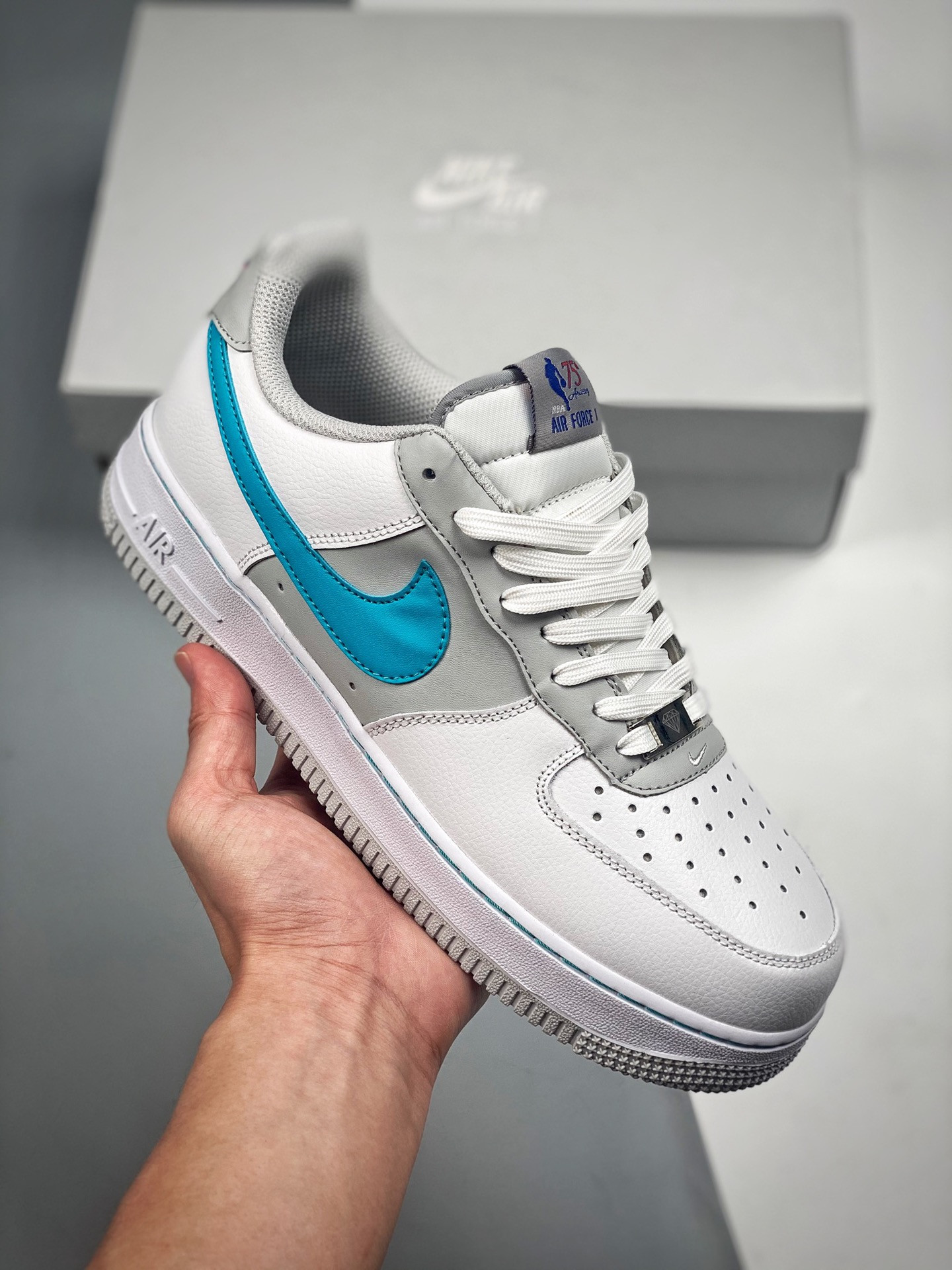 NBA x Nike Air Force 1 Low “Fiesta” White/Grey For Sale