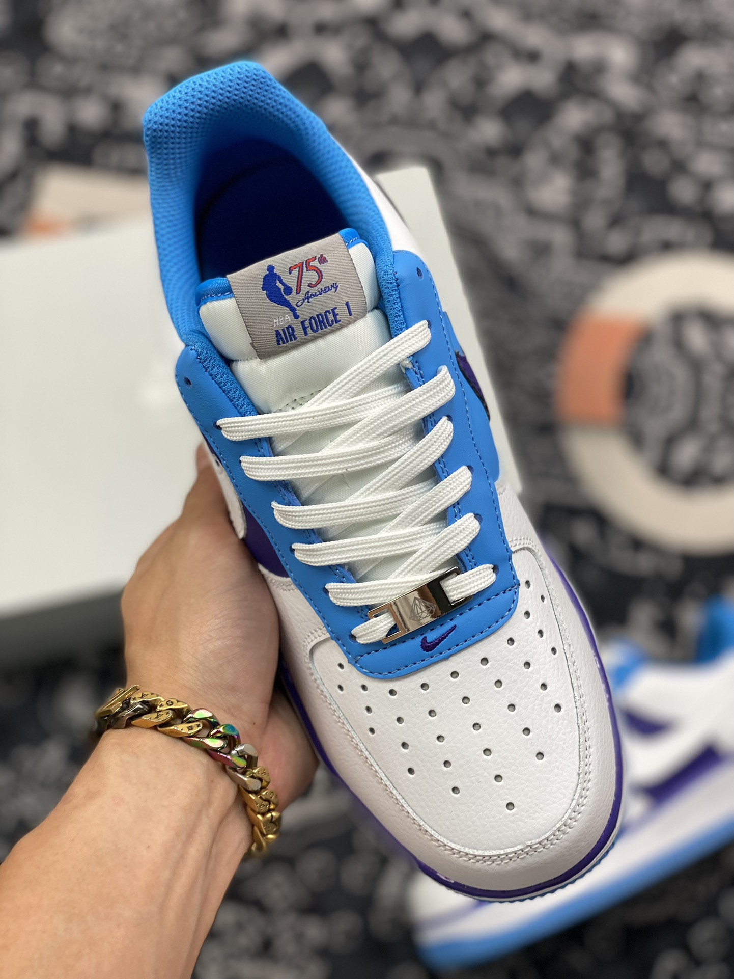 NBA x Nike Air Force 1 Low “Lakers” White/Coast-Field Purple For Sale