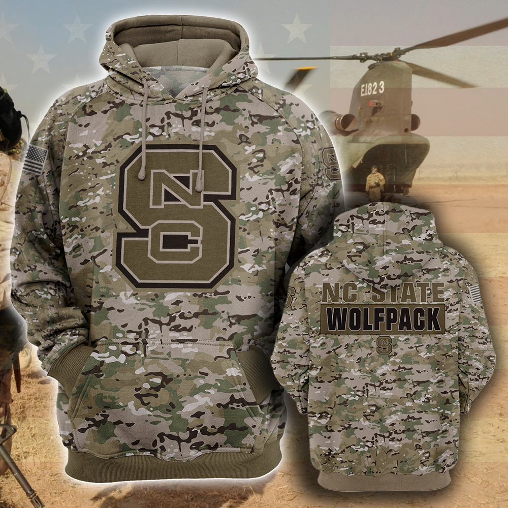 NC State Wolfpack 3D Hoodie Camo Style Gift For Fans