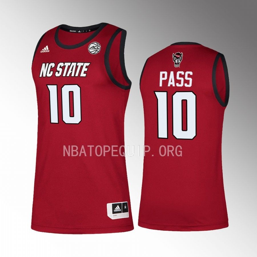 NC State Wolfpack Breon Pass Jersey 2022-23 College Red Swingman Uniform