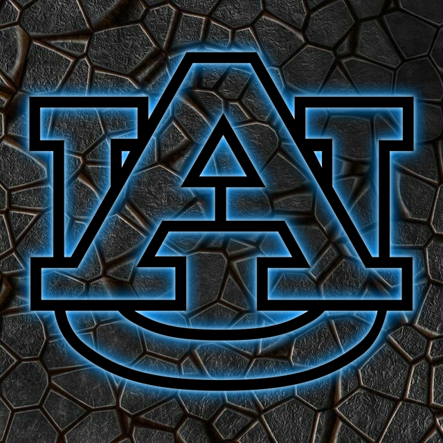NCAA Baseball Auburn Tigers Logo RGB Led Lights Metal Wall Art