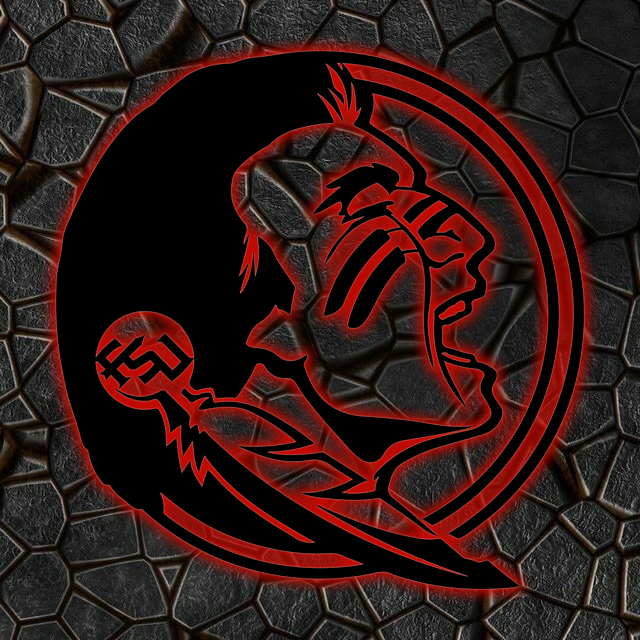 NCAA Basketball Florida State Seminoles Logo RGB Led Lights Metal Wall Art