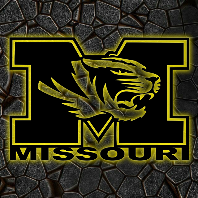 NCAA Basketball Missouri Tigers Logo RGB Led Lights Metal Wall Art
