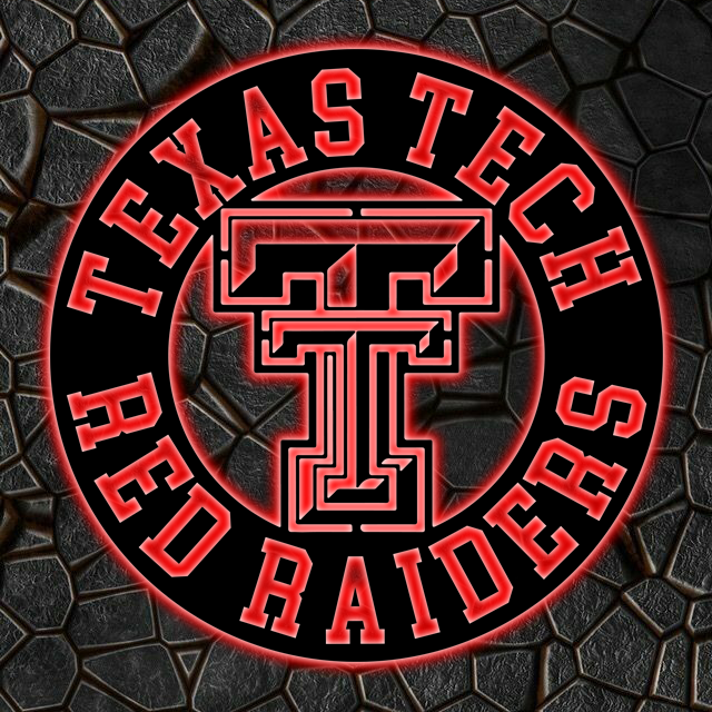 NCAA Basketball Texas Tech Red Raiders Logo RGB Led Lights Metal Wall Art