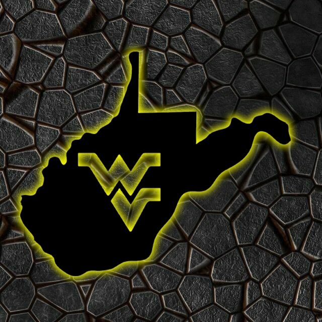 NCAA Basketball West Virginia Mountaineers Logo RGB Led Lights Metal Wall Art
