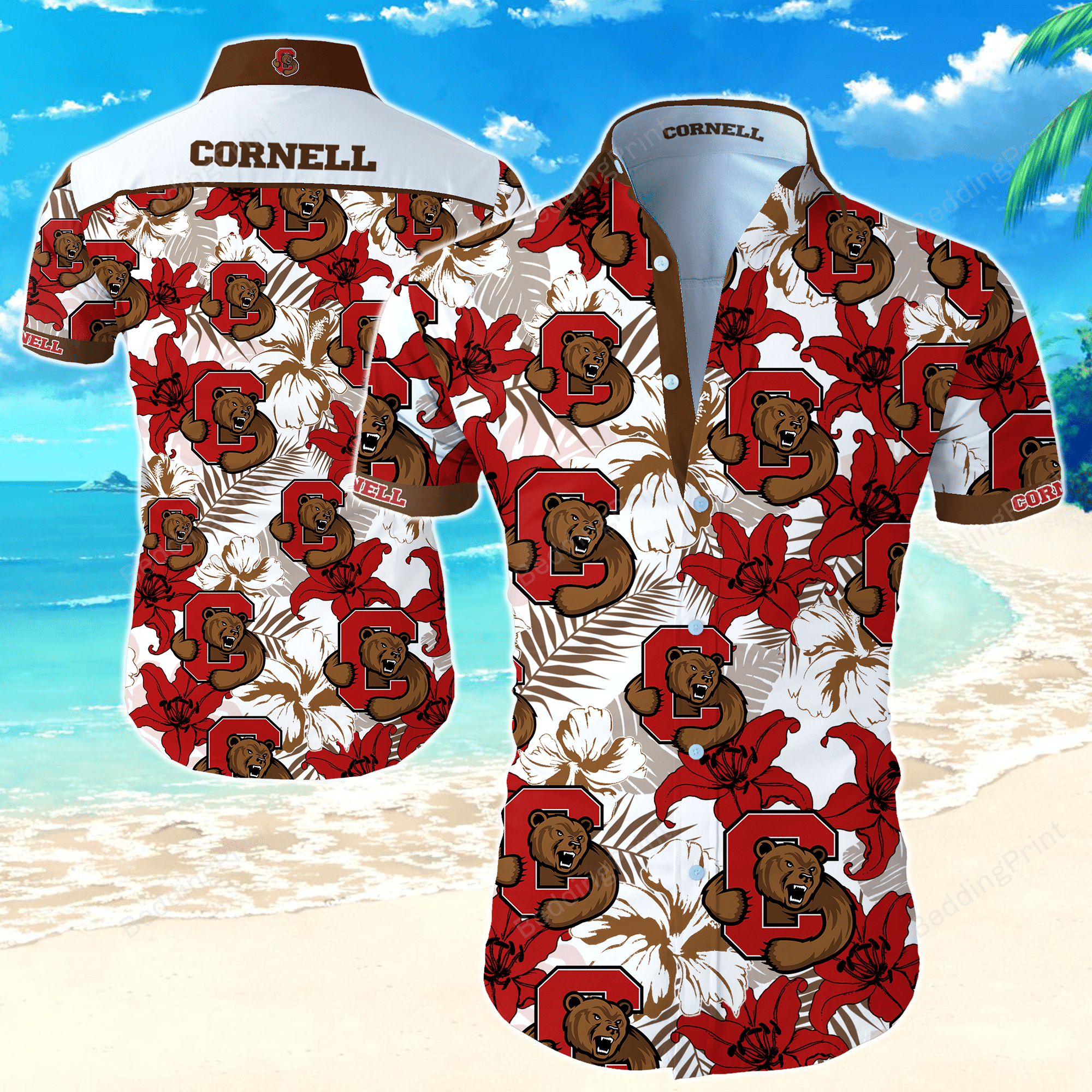 NCAA Cornell Big Red Hawaiian Shirt