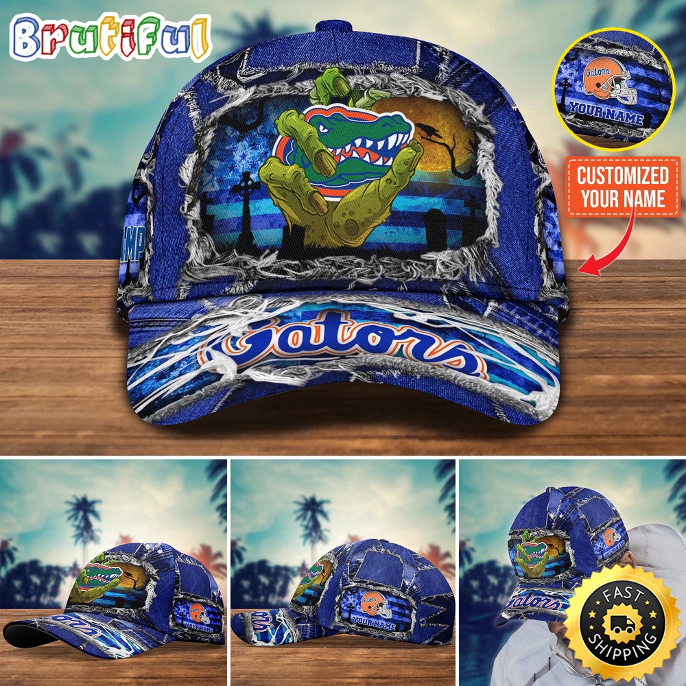 NCAA Florida Gators Baseball Cap Halloween Custom Name Cap