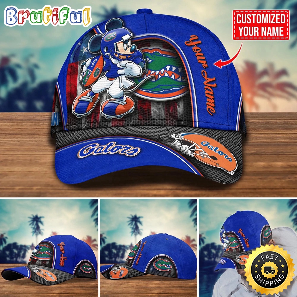 NCAA Florida Gators Baseball Cap Mickey Mouse Custom Cap For Fans