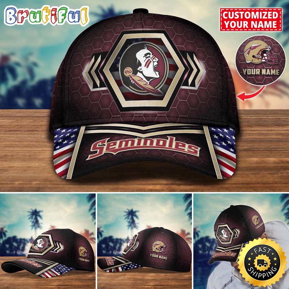 NCAA Florida State Seminoles Baseball Cap Best Trending Custom Name Cap