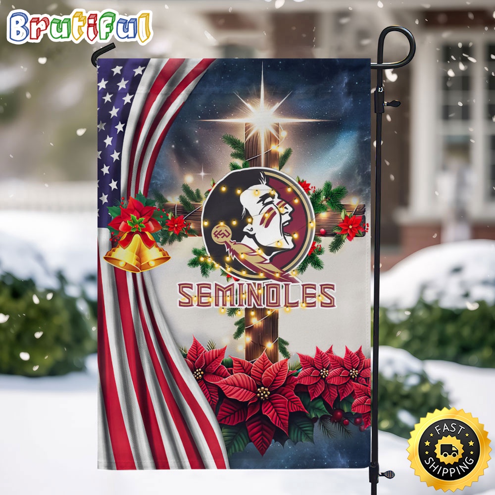 NCAA Florida State Seminoles Garden Flags Jesus Christ Christmas Ncaa Garden Flags