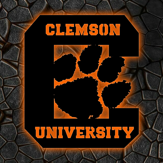 NCAA Football Clemson Tigers Logo RGB Led Lights Metal Wall Art