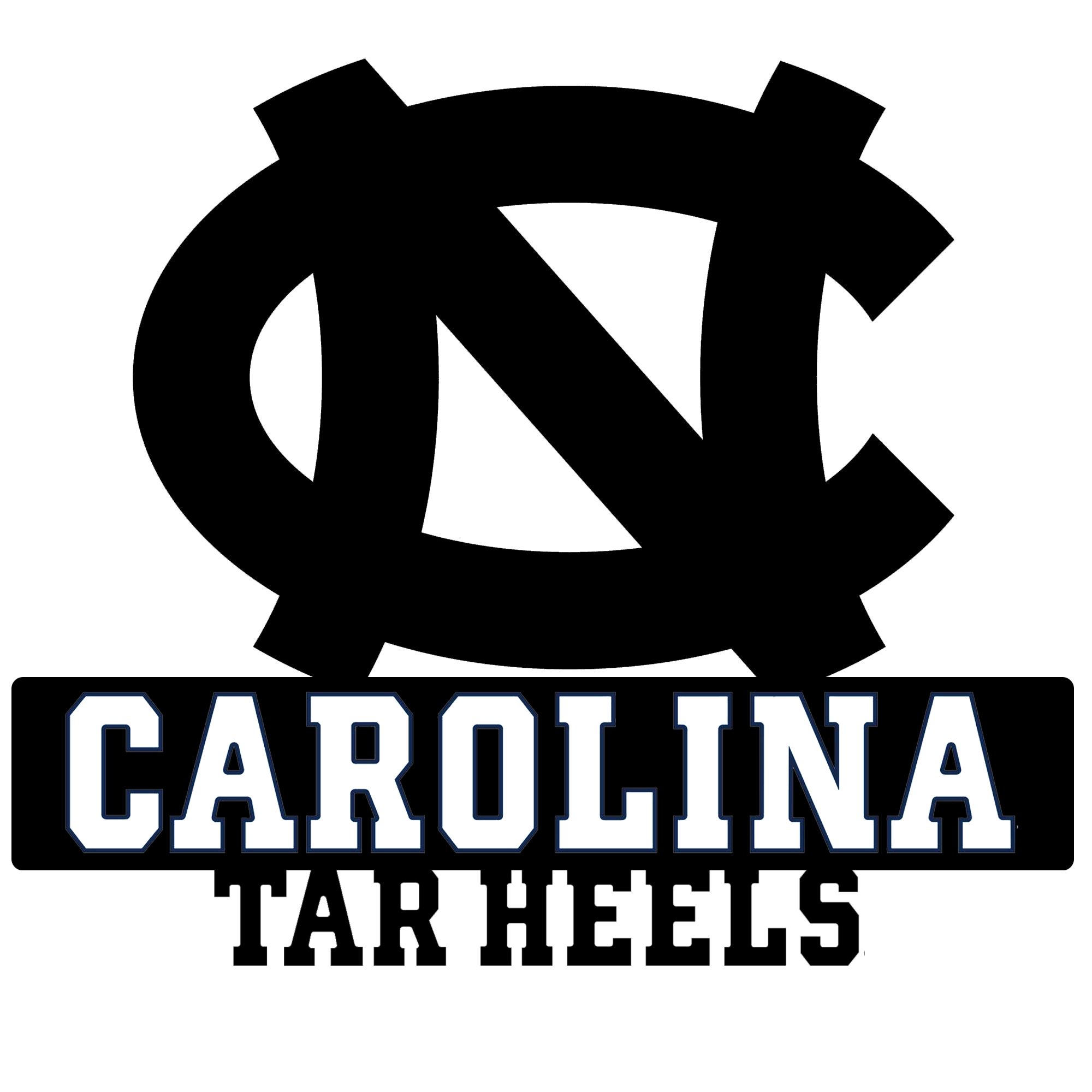 NCAA Football North Carolina Tar Heels Logo RGB Led Lights Metal Wall Art