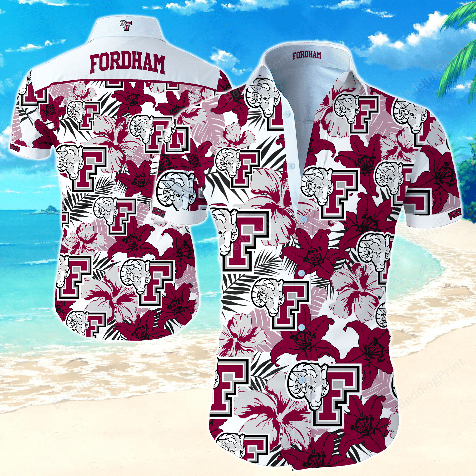 NCAA Fordham Rams Hawaiian Shirt