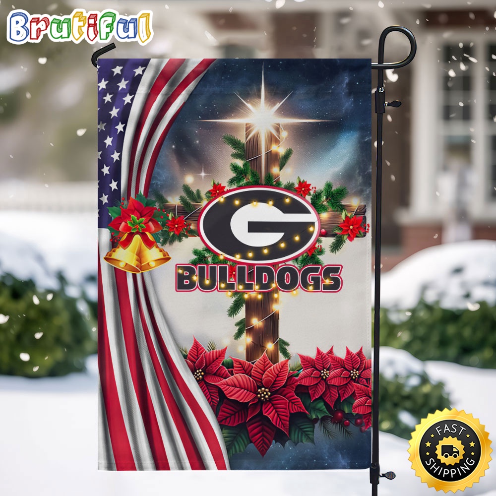 NCAA Georgia Bulldogs Garden Flags Jesus Christ Christmas Ncaa Garden Flags