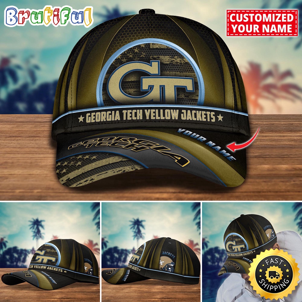NCAA Georgia Tech Yellow Jackets Baseball Cap Custom Cap For Football Fans